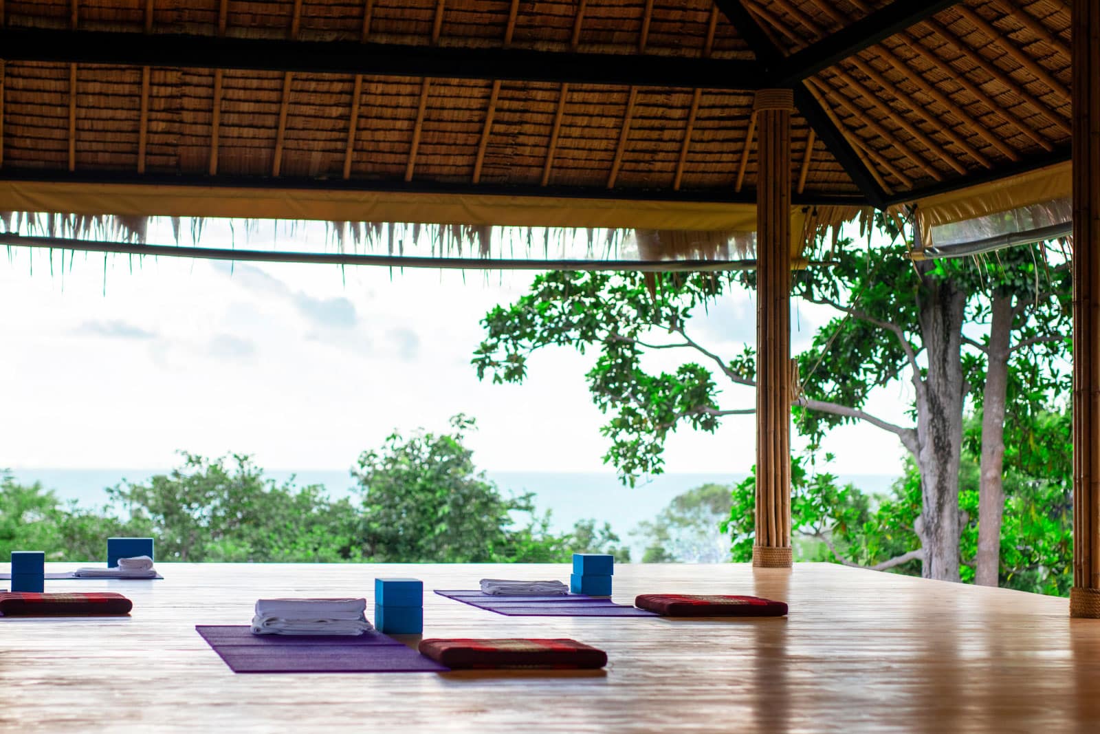 Pilates and Yoga space near the beach at the Thailand resort