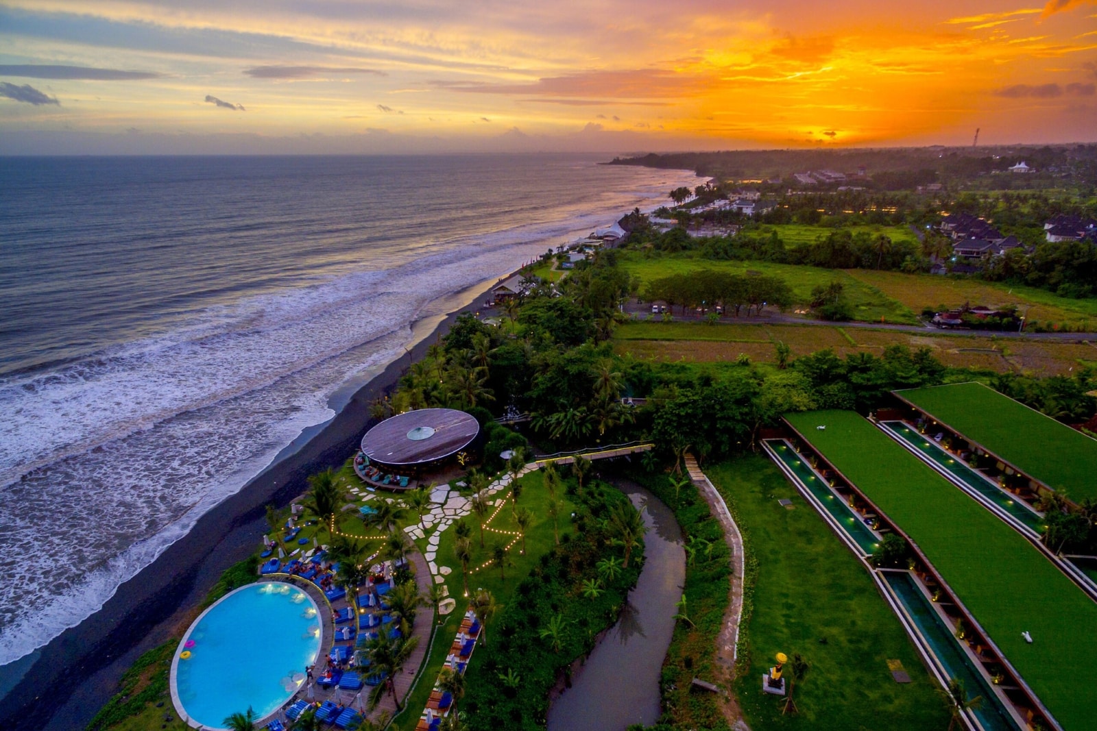 Birds-eye view of Bali resort 2024